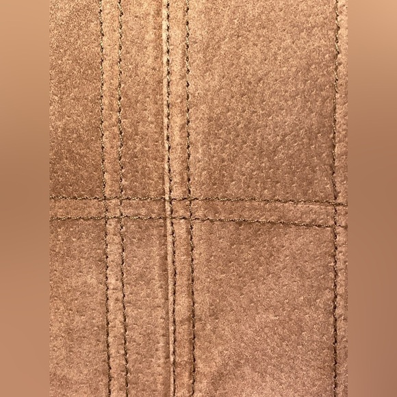 Vintage Gloria Vanderbilt Petite Suede & Denim Vest Plaid Lining Western Core Lg - Picture 6 of 9